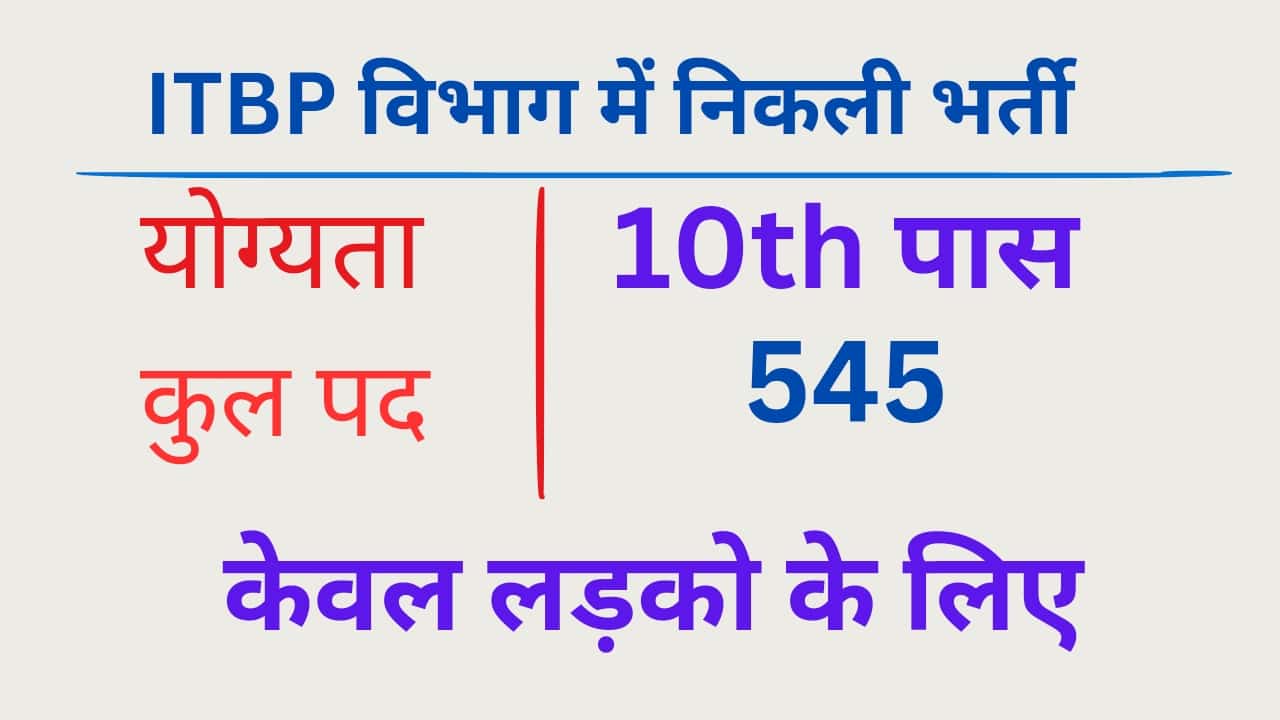 ITBP Constable Driver Recruitment 2024