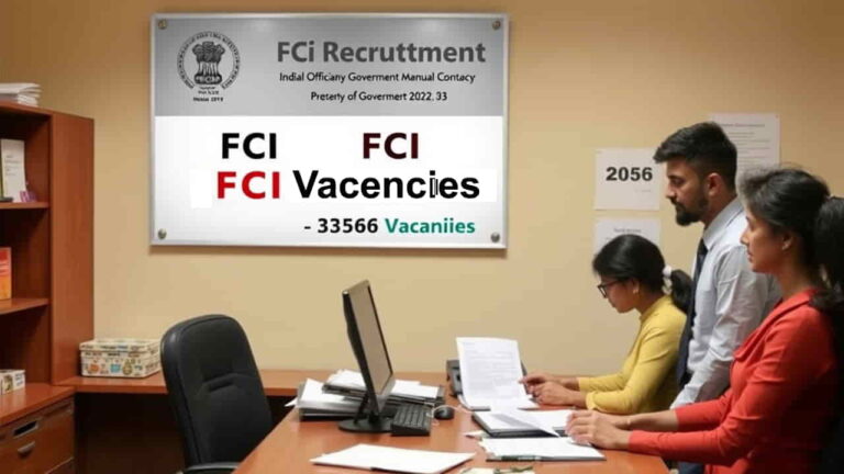 FCI Recruitment 2025 Apply Online, Notification for 33566 Vacancies