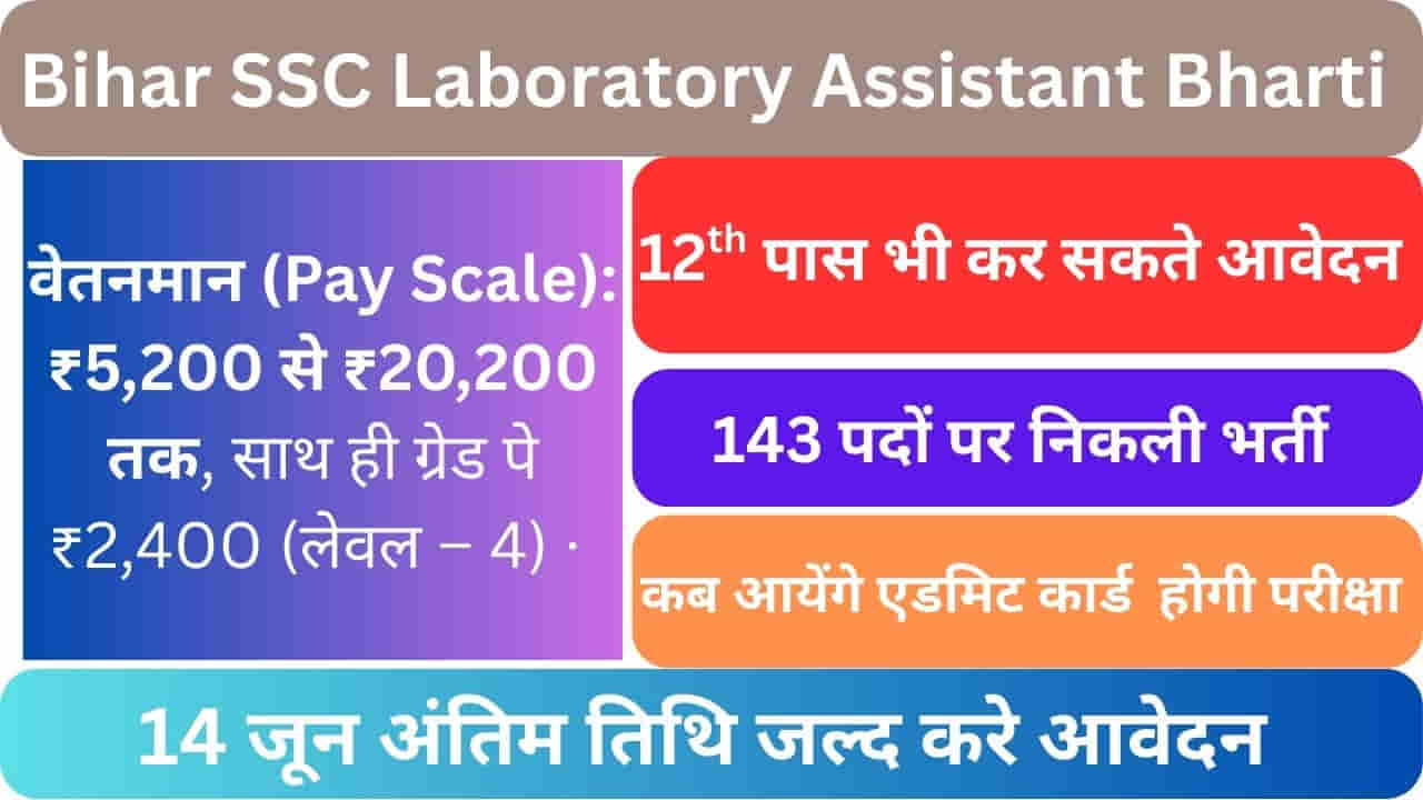 Bihar SSC Laboratory Assistant Bharti