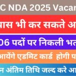UPSC NDA 2025 Vacancey