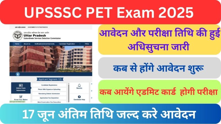 UPSSSC PET Exam 2025