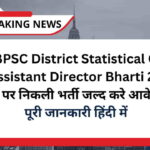 Bihar BPSC District Statistical Officer DSO, Assistant Director Bharti 2025