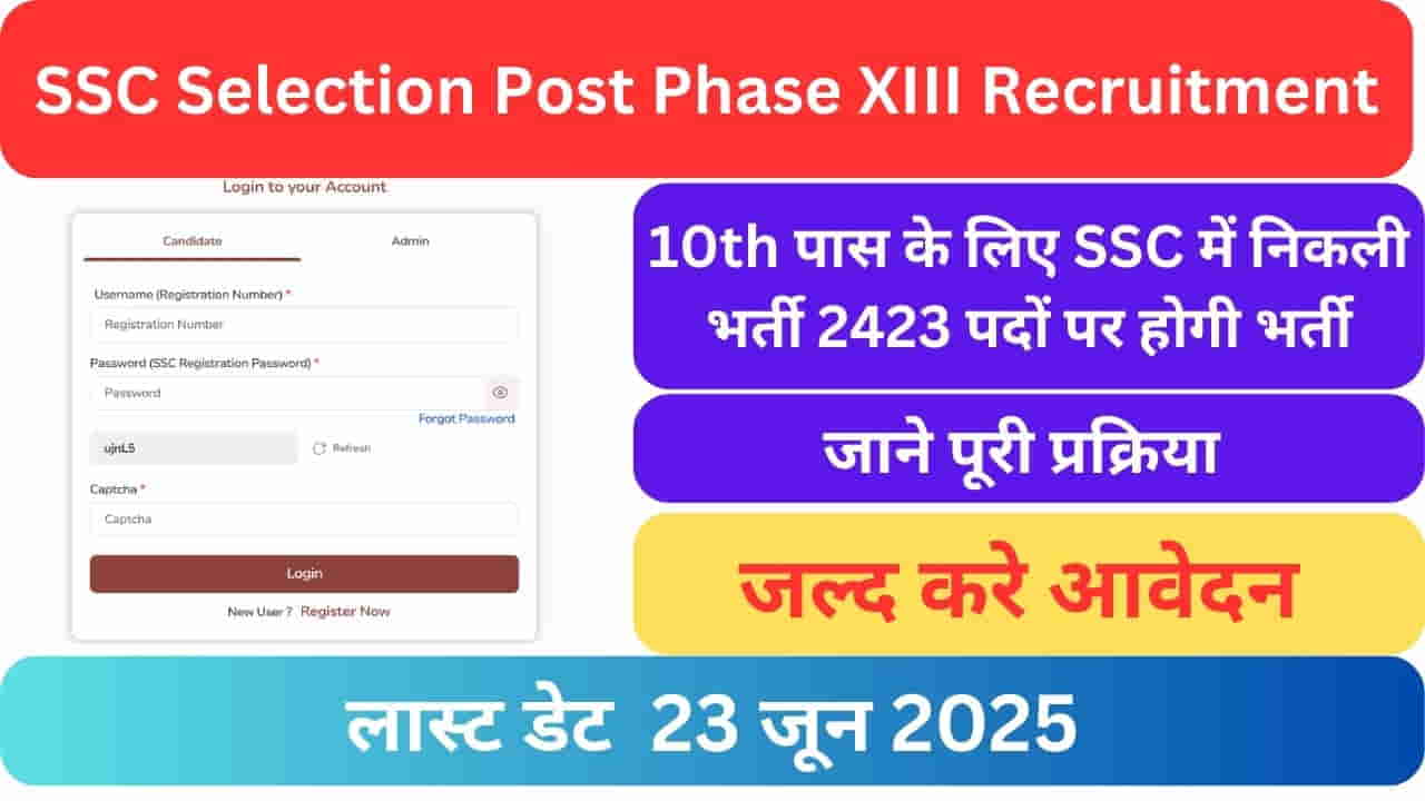 SSC Selection Post Phase XIII Recruitment