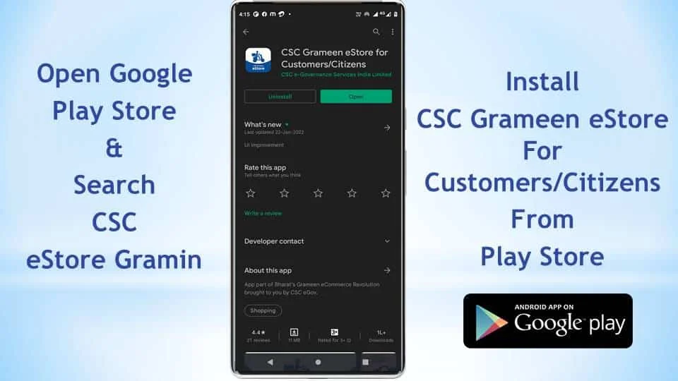 Registration CSC Grameen eStore App